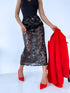 Flitter skirt "POWDER A01" - BLACK